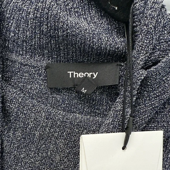 Theory Women's Navy Mic Cowl Neck/turtleneck Sweater NWT size M “leendelly b”